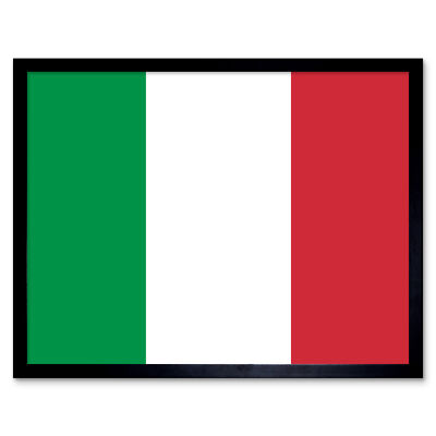 Italien Nationalflagge Weltflaggen Land Poster Gerahmt Wandbild Bild Druck 9X7