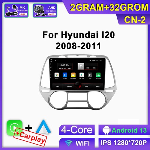 Radio de coche automático para Hyundai I20 2008-2011 reproductor de video multimedia pantalla estéreo - Imagen 12 de 32