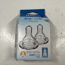 Dr. Brown's Natural Flow Standard Silicone Bottle Nipple, Level 3 6m+, 2 Ct