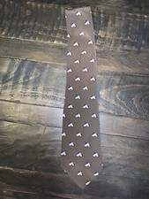 Valentino Cravatte Brown Silk Necktie V logo Made in Italy