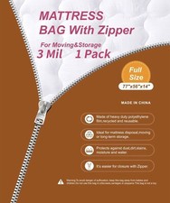 Mattress Bag for Moving Waterproof Storage Reusable Zippers Bags Full Size