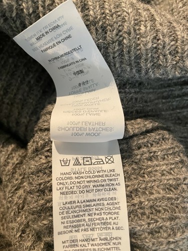 Wallace & Barnes Men's Shetland Wool Sweater | Grey Crew Neck | LARGE NWoT - Picture 4 of 4