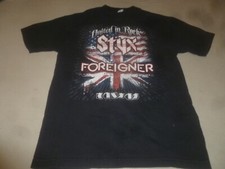 UNITED IN ROCK FOREIGNER STYX 2010 CONCERT SHIRT KANSAS US TOUR BLACK TEE RARE
