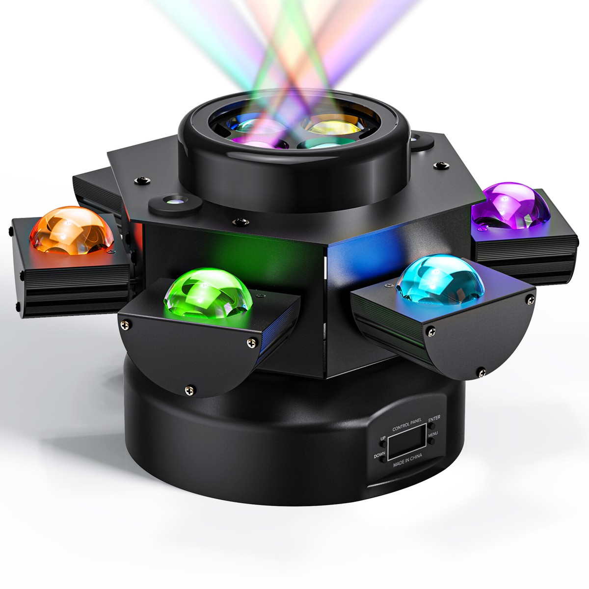 6 Arms Bee Eyes RGBW LED Moving Head Light DMX Laser DJ 6 Arms Bee Eyes RGBW LED Moving Head Light DMX Laser DJ