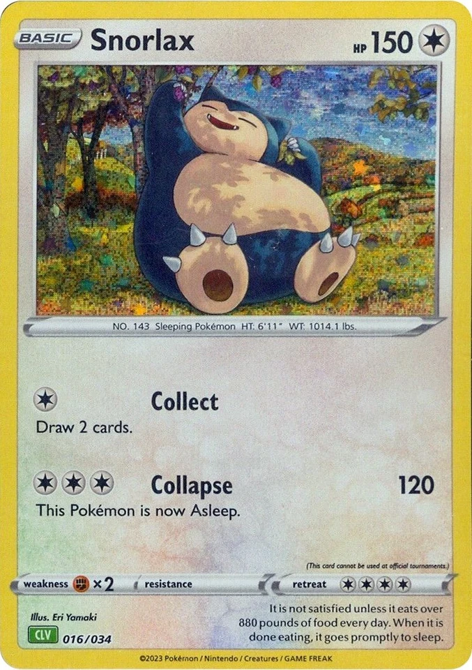 Snorlax 016/034 Trading Card Game Classic