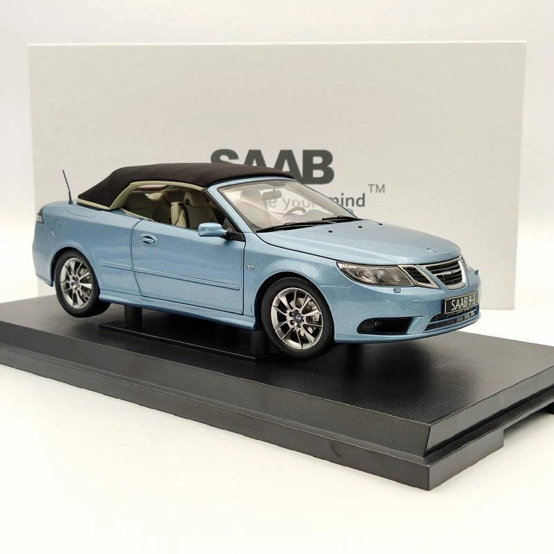 Original 1:18 SAAB 93 9-3 Convertible Sport Car Diecast Models White/Blue - Image 3 of 4