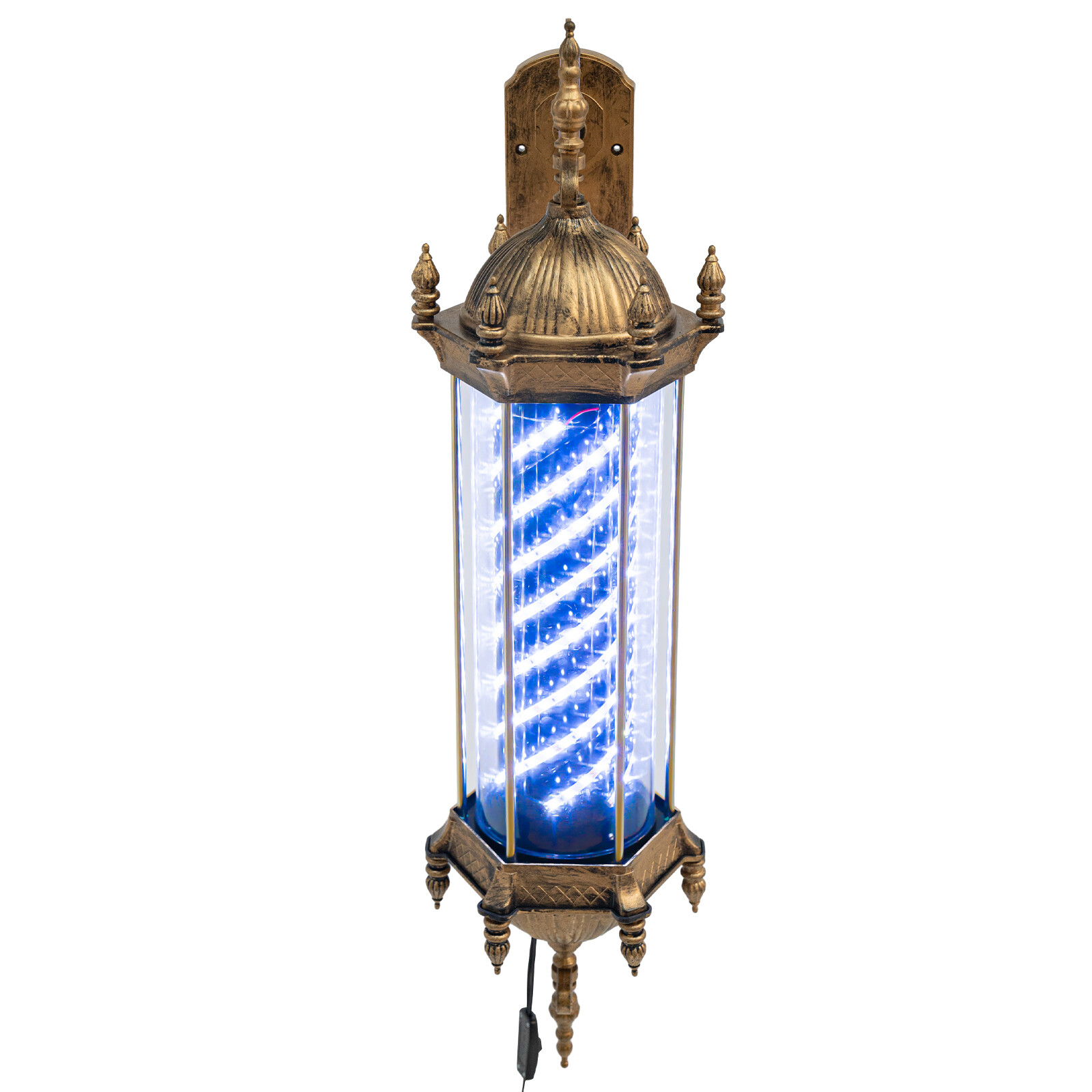 LED Barber Shop Pole Light White Light Rotating Hair Salon Sign Lamp 220V