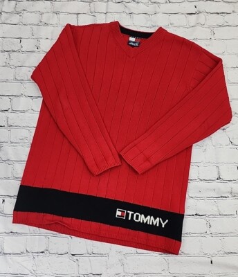 Vintage 90's Mens Medium Tommy Hilfiger Sweater Ribbed