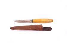 Edles EJ AR ESKILSTUNA Schweden Jagdmesser Fahrtenmesser Holzgriff Lederscheide