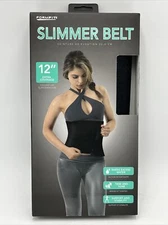 FORMFIT 12" Slimmer Belt Waist Trainer Tummy Shaper Fat Band SMSB-1007-BK BLACK
