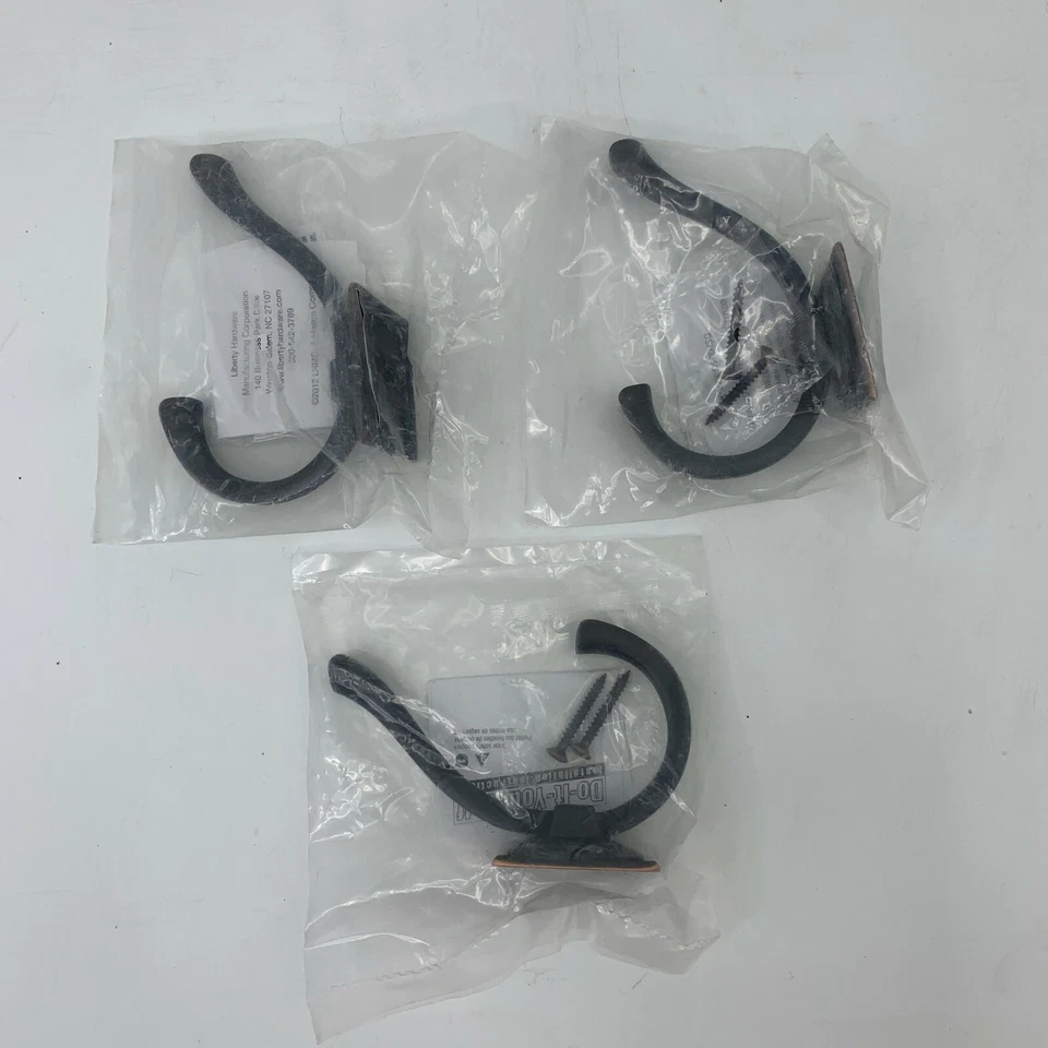 Lote 3- Gancho para Abrigo y Sombrero Liberty Hardware Ruavista - Bronce con Cobre Nuevo Foto 2 de 4