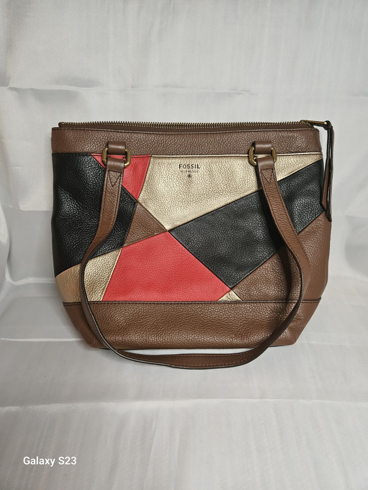 fossil patchwork leather purse - image 1
