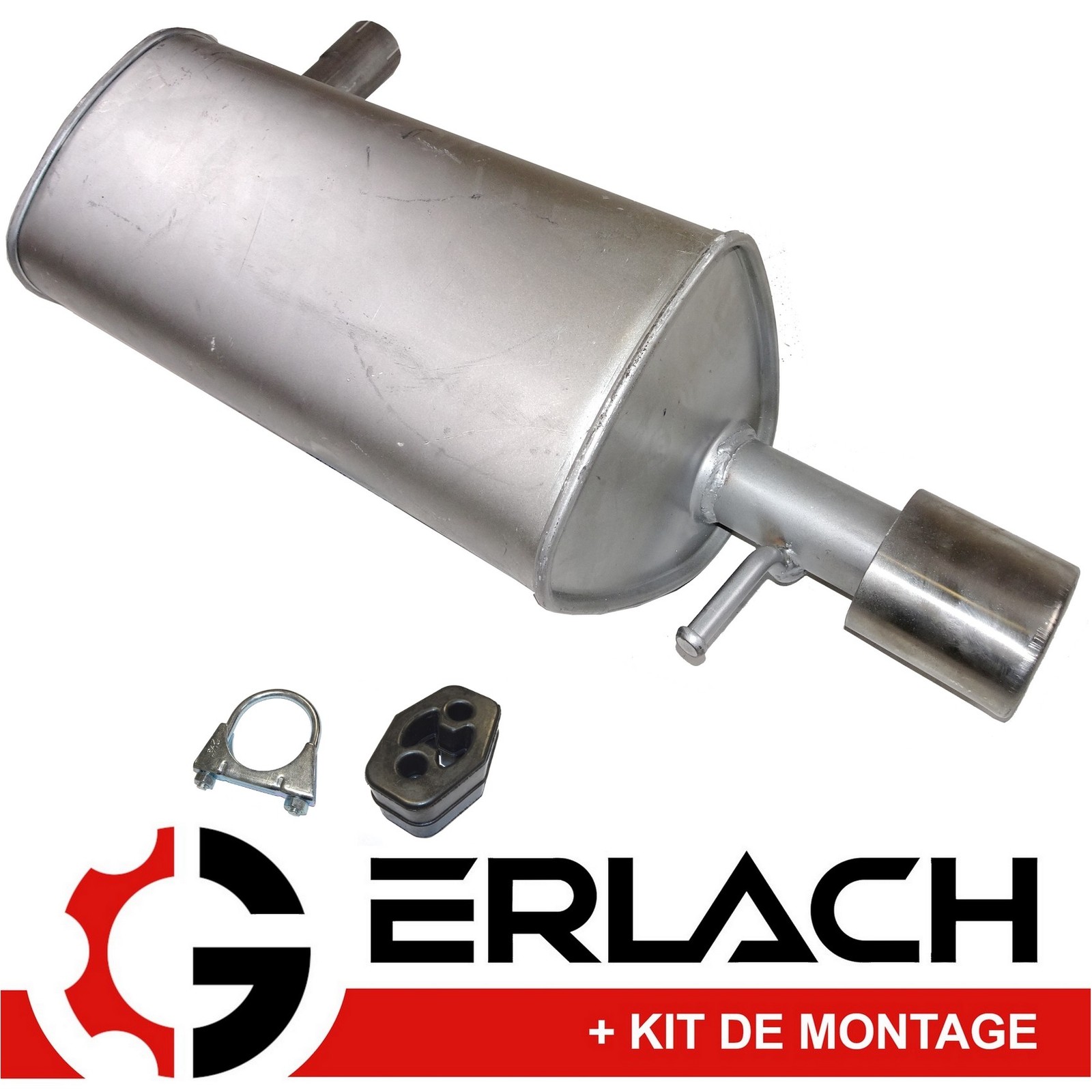 Silencieux arrière GetE 3640 en acier renforcé pour Jaguar S-Type