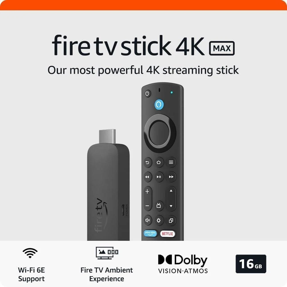Amazon Fire TV Stick 4K Max (2nd Generation) Media Streamer with Alexa Voice...