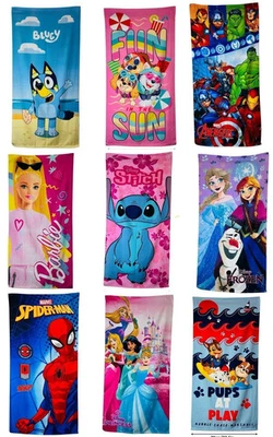 🧒 Kids Character Beach Towel Officially Licensed Disney & Marvel and more
