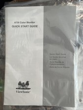 ViewSonic Wizard A701 CRT Monitor Quickstart Guide With Cd-Rom