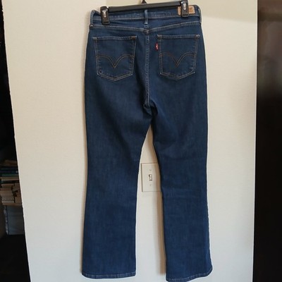 Levi s 512 Perfectly Slimming Bootcut Jeans Womens 8 (29x28) Red Tab Dark Wash