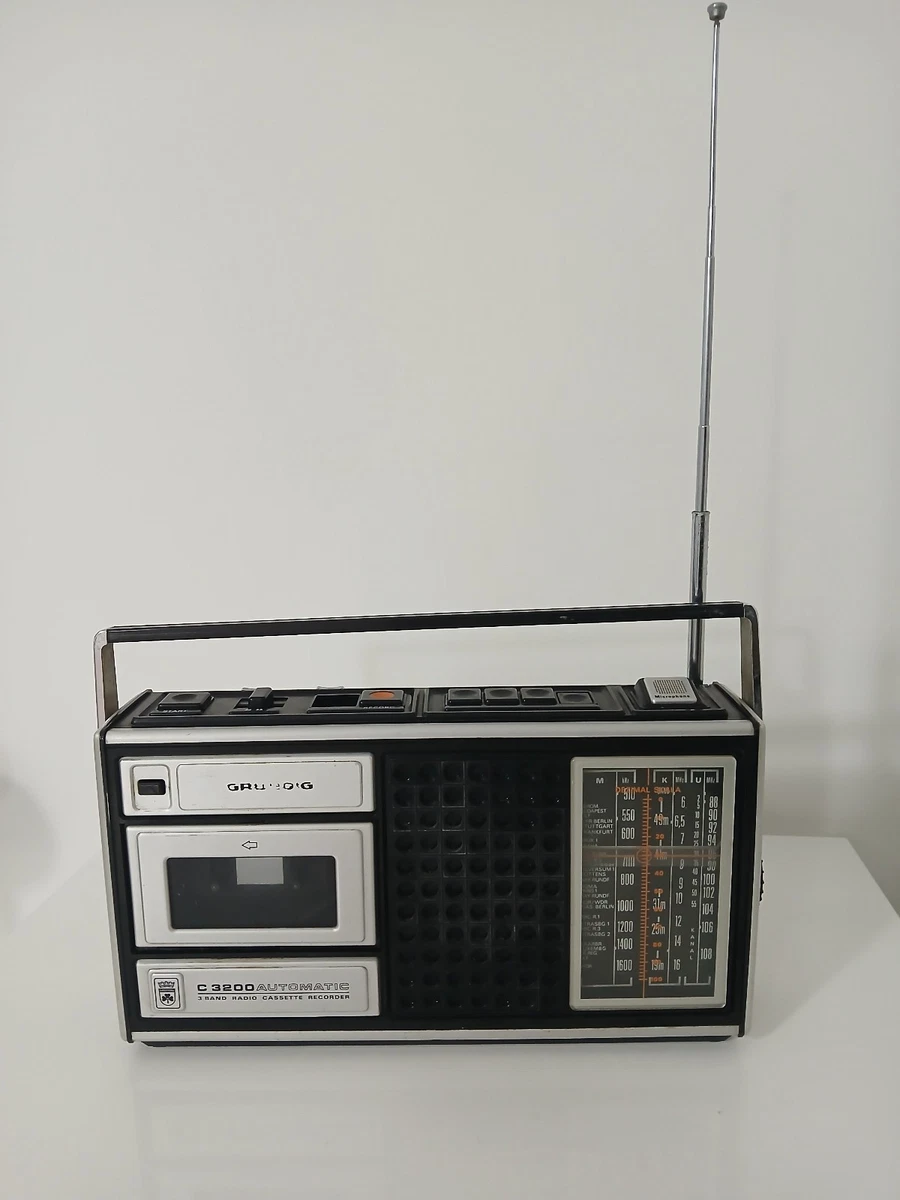 Lot De 4 Lecteurs Cassettes Vintage Grundig CR-455 Et CR-435 – Pour Pièces