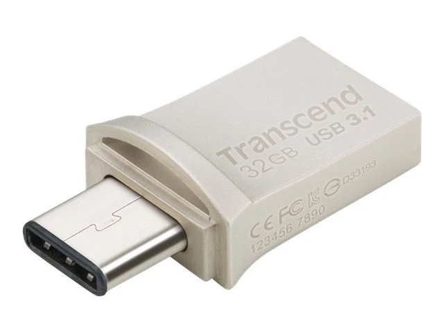 Transcend JetFlash 890 32GB 32 GB USB Type-A / USB Type-C TS32GJF890S - Immagine 2 di 4