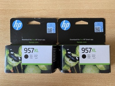Original HP 957XL (LOR40AE) Black Ink Cartridge - NEU OVP - Doppelpack