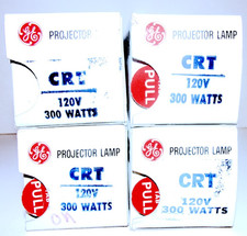 Lot of four 4 CRT Sylvania projector lamps / 300w / 120 v / unused