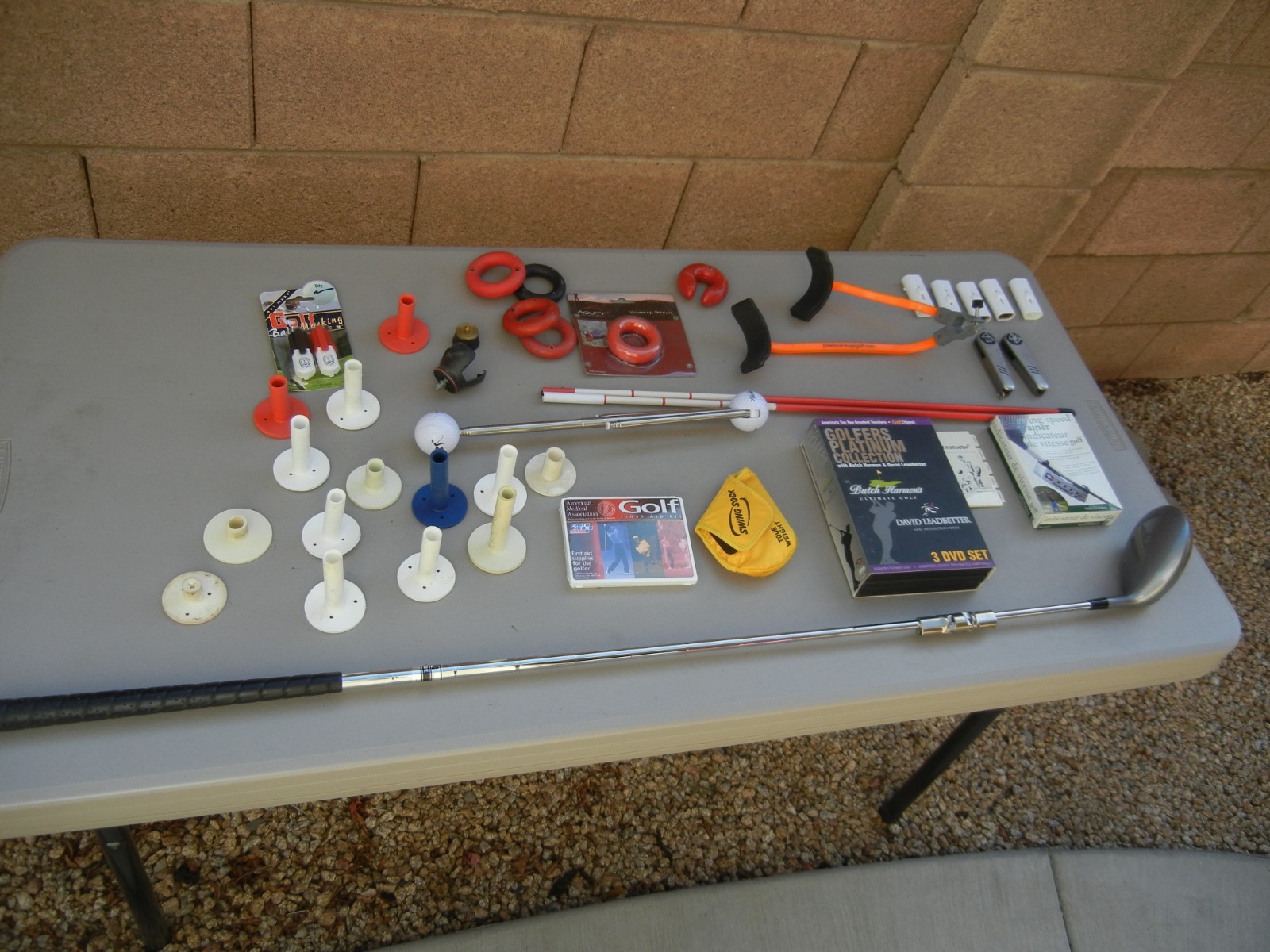 Swing Training Trainer Items Incl Medicus Club, Dvds, Tools,