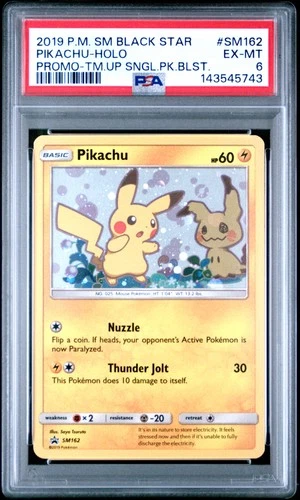 2019 POKEMON SM BLACK STAR PROMO TEAM UP SINGLE PACK BLISTERS PIKACHU-HOLO PSA 6