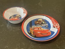 Disney Cars Lightning McQueen Tow Mater Best Friends Plastic Dinner Plate  Bowl