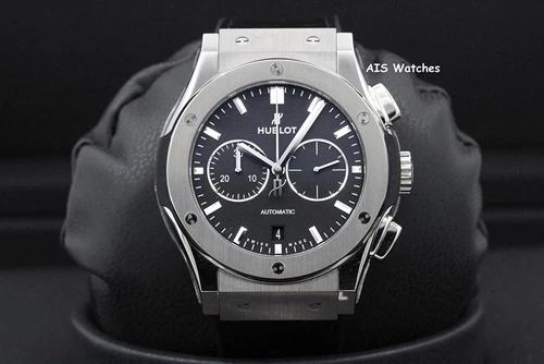 BNIB Hublot Classic Fusion 541.NX.1171.LR Chronograph Titanium Black Dial 42MM