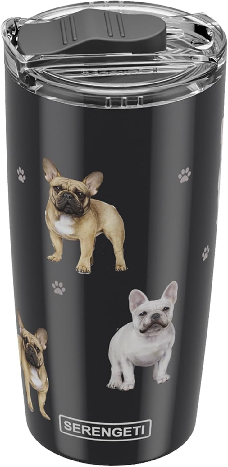 Serengeti 20 Oz French Bulldog Dog Stainless Steel Tumbler with Spill Proof Lid 5390₽