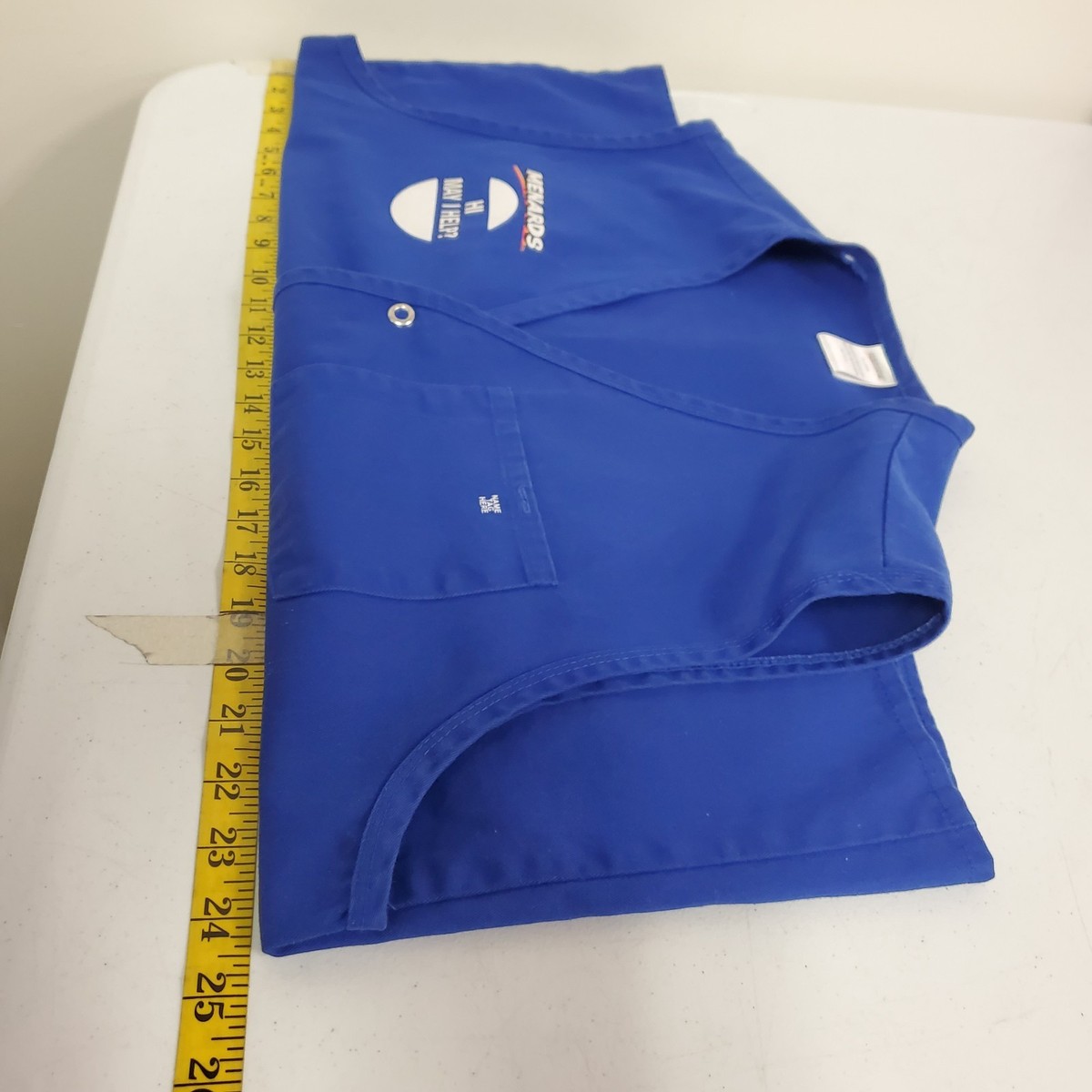 Menards Unisex Button Front Employee Vest Size XL Blue Career Work