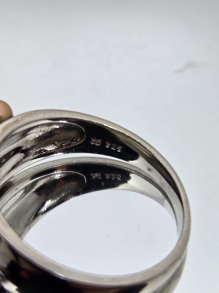 Anillo Perla Honora 925 Multicolor Talla 10 Usado Con Caja Original Foto 3 de 4