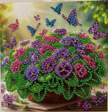 Hand decorated all occasions card BRINSLEY ANIMAL RESCUE 6 by 6 ins