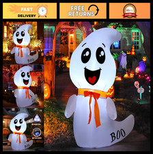 4FT Halloween Inflatable Ghost - LED Outdoor Yard Decoration for Garden Party