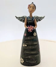 Kelly Rae Roberts Angel Figurine "Soul Sisters" 2014 From Demdaco 7-1/8" Tall
