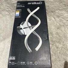 artika DNA 12W LED Modern Wall Sconce Light, Chrome Finish