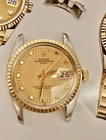 Rolex Perpetual Date 14k Gold Watch Leather Strap 34mm Automatic 1505 1966