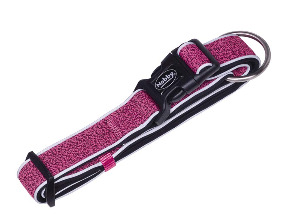 Collare Nobby Cayo Rosa L-XL 50-65cm: Sicurezza Riflettente per Cani