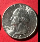 1947D Choice Uncirculated US Washington SILVER Quarter! DENVER Mint! Coin!