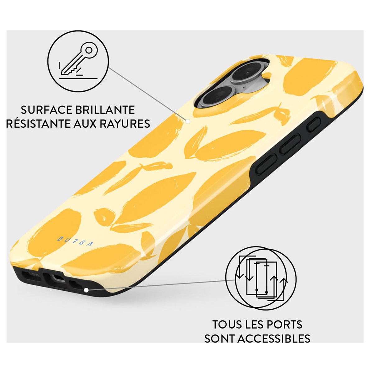 Coque iPhone 16 Plus antichoc robuste Burga protection double couche - 2