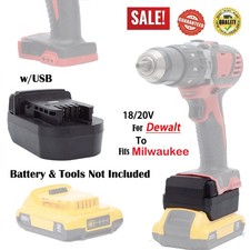 For Dewalt 20V Lithium Battery Convert To for Milwaukee 18V Tool Adapter ABS