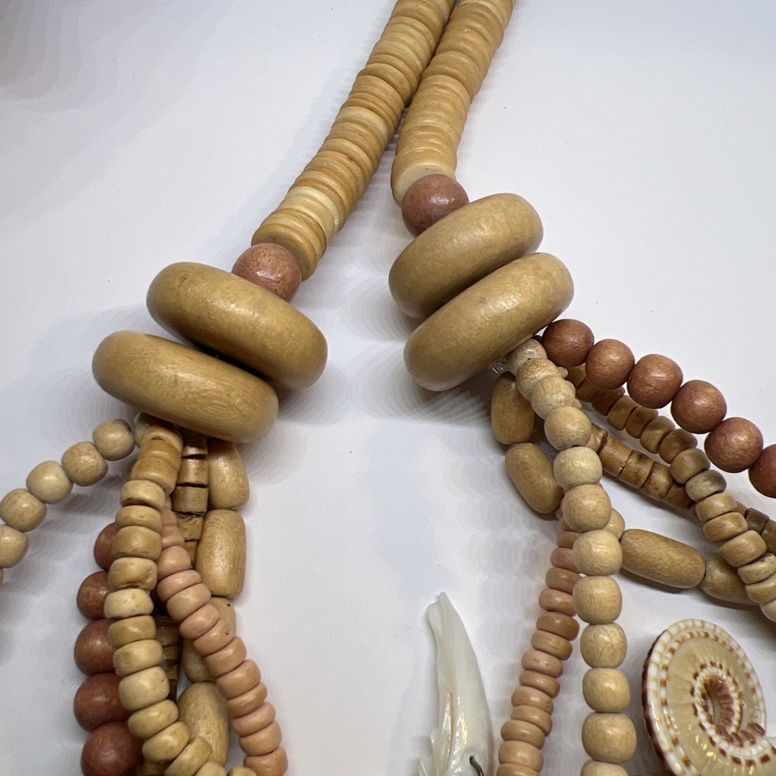 Beautiful Handmade Multi Strand Boho Shell Wood B… - image 10