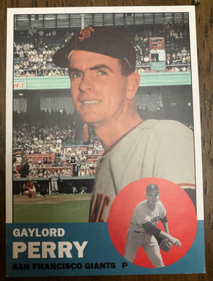 SAN FRANCISCO GIANTS: Gaylord Perry Custom Modern 1963 Style Art Card - HOF