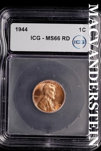 1944 Lincoln Wheat Cent-ICG MS 66 RD Choice Gem BU No Reserve #SLL611