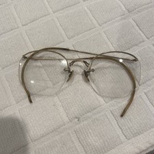 Vintage AO American Optical 1/10 12K Gold Filled Women's Rimless Eye Glasses