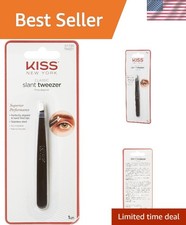 Classic Black Slant Tweezers - Stainless Steel with Ultimate Precision