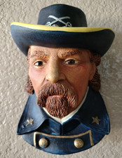 Vtg Lt Col George A Custer By Legend Products Chalkware Head -  F  Wright - 1984