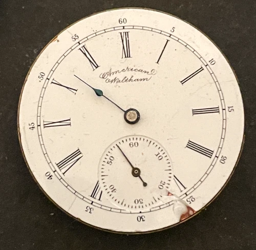 Antique 1892 Waltham Model 1890 J Pocket Watch Movement Parts/Repair 6s 7j USA