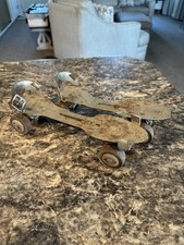 Vintage Union Hardware No. 5 Adjustable Metal Roller Skates Torrington Clamp-on