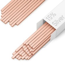 40 Sticks 15 Silver Brazing Rods Flat Phos Copper Welding Rods for HVAC, Air